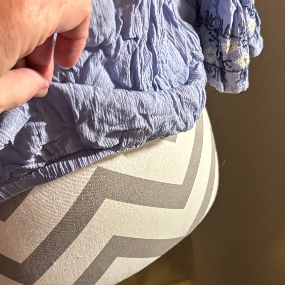 Altar'd State Light Blue Ruffle Blouse - Picture 6 of 12